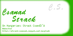 csanad strack business card